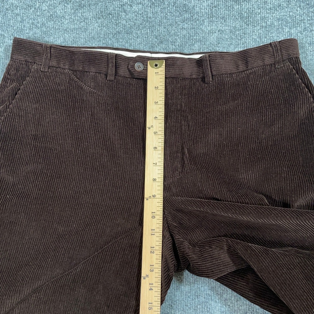 Lauren Ralph Lauren Pants Mens 38x32 Brown Corduroy Flat Front Pocket #AB452 - Picture 8 of 9